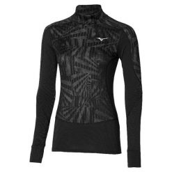 Termiczna koszulka damska Mizuno V. G4. Czarne koszulki sportowe damskie Mizuno, bez wzorów, na fitness i siłownię. W wyprzedaży za 270.50 zł.