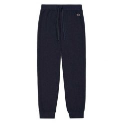 Spodnie Do Joggingu Damskie Prążkowane Ściągacze. Niebieskie spodnie materiałowe damskie Champion, bez wzorów, prążkowane, do biegania. Za 209.99 zł.