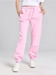 Spodnie dresowe - różowy. Czerwone spodnie dresowe damskie Sinsay, l, bez wzorów, z dresówki. Za 39.99 zł.