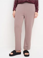 Spodnie z dzianiny soft touch - brązowy. Brązowe spodnie materiałowe damskie Sinsay, l, bez wzorów, z dzianiny. Za 49.99 zł.