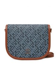 Tommy Hilfiger Torebka Th Monoplay Leather Saddle Bag AW0AW17414 Granatowy. Niebieskie listonoszki damskie Tommy Hilfiger, bez wzorów, ze skóry, bez dodatków. Za 379.99 zł.