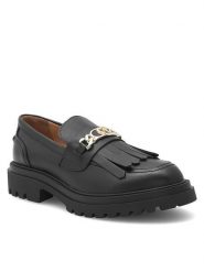 Eva Minge Loafersy ANGE-1018 Czarny. Czarne mokasyny damskie Eva Minge, ze skóry. Za 219.99 zł.