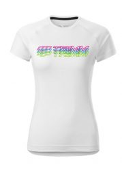 Koszulka Trimm DESTINY LADY. Czerwone koszulki sportowe damskie TRIMM, xl, bez wzorów, z elastanu, bez kołnierzyka, bez ramiączek. Za 80.00 zł.