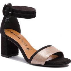 Sandały TAMARIS - 1-28379-22 Black/Rose Met 053. Czarne klapki damskie Tamaris, bez wzorów, z materiału, bez obcasa, na obcasie, bez zapięcia. Za 239.90 zł.