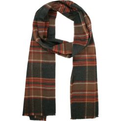 Szalik Miękki Popielato-Pomarańczowy w Kratkę, Męski V.Fraas -Cashmink. Szare szaliki męskie V. Fraas, bez wzorów, z materiału. Za 59.00 zł.