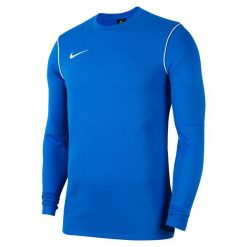 Bluza treningowa męska Nike Park 20 Crew. Białe bluzy męskie Nike, m, bez wzorów, z poliesteru, bez kaptura, do piłki nożnej. Za 143.15 zł.