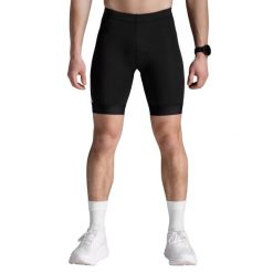 Spodenki triathlonowe męskie 2XU Core Tri 8". Czarne krótkie spodenki sportowe męskie 2XU, l, bez wzorów, z elastanu, na fitness i siłownię. Za 407.30 zł.