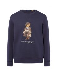 Polo Ralph Lauren Bluza męska Mężczyźni Bawełna niebieski nadruk, S. Niebieskie bluzy męskie Polo Ralph Lauren, m, bez wzorów, z bawełny, bez kaptura. Za 949.95 zł.