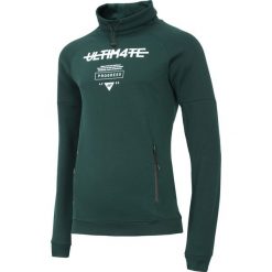 Bluza męska BLM214 - ciemna zieleń. Zielone bluzy męskie 4f, m, bez wzorów, z bawełny, bez kaptura. W wyprzedaży za 79.99 zł.