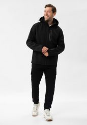Bluza softshellowa F-CLIFT. Czarne bluzy męskie Volcano, l, bez wzorów, z dzianiny, bez kaptura. Za 329.99 zł.