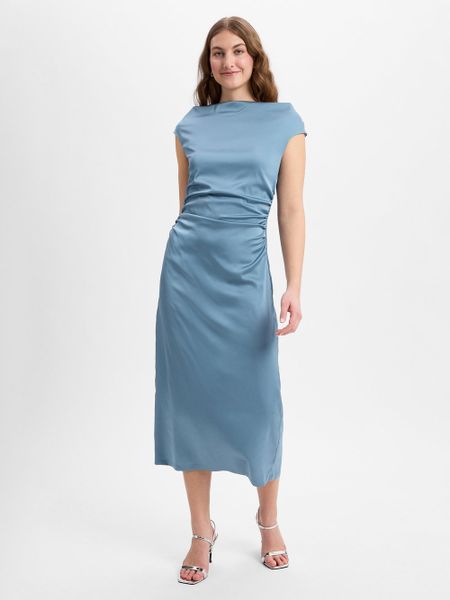 Zero Sukienka damska shift Kobiety niebieski jednolity, 42. Niebieskie sukienki damskie zero, bez wzorów, z satyny, eleganckie, bez kołnierzyka, bez ramiączek. Za 279.95 zł.