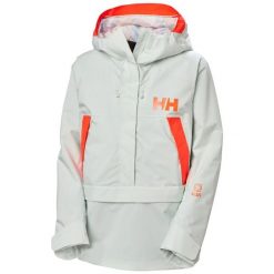 Damska kurtka narciarska Helly Hansen Powchaser Anorak. Zielone kurtki snowboardowe damskie Helly Hansen, m, bez wzorów, z materiału, bez kaptura, narciarskie, primaloft. Za 1,066.65 zł.