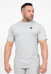Leon Koszulka - Szary. Szare koszulki sportowe męskie GORILLA WEAR, xl, bez wzorów, z bawełny, bez kołnierzyka, bez ramiączek, na fitness i siłownię. Za 183.00 zł.