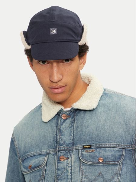 Buff Czapka z daszkiem Fall Line Cap Simu 134535.787.20 Niebieski. Niebieskie rękawiczki męskie Buff, bez wzorów, z materiału. Za 129.99 zł.