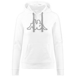 Kappa Bluza Damska Belle Slim Biała. Białe bluzy damskie Kappa, s, bez wzorów, z bawełny, z kapturem. Za 249.25 zł.