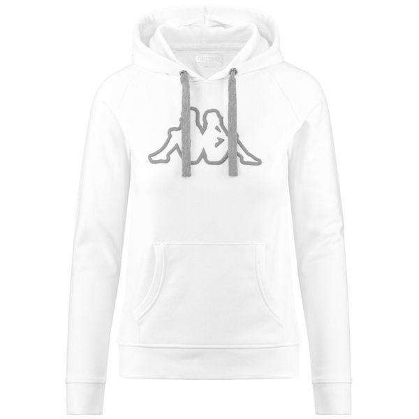 Kappa Bluza Damska Belle Slim Biała. Białe bluzy damskie Kappa, s, bez wzorów, z bawełny, z kapturem. Za 236.00 zł.