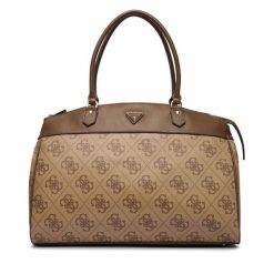 Torba weekendowa Guess. Brązowe torby podróżne damskie Guess, z aplikacjami. Za 799.99 zł.