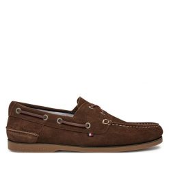 Półbuty Tommy Hilfiger. Brązowe półbuty na co dzień męskie Tommy Hilfiger, bez zapięcia. Za 339.99 zł.