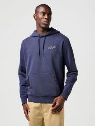 WRANGLER MĘSKA BLUZA Z KAPTUREM WRANGLER AMERICANA HOODIE NAVY 112362777. Niebieskie bluzy męskie Wrangler, l, bez wzorów, z kapturem. Za 179.99 zł.
