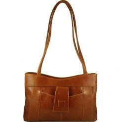 Torebka skórzana damska DAN-A T54 camel. Brązowe torebki do ręki damskie DAN-A, bez wzorów, ze skóry, bez dodatków. Za 249.99 zł.