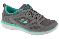 Buty do chodzenia damskie Skechers Gytq Summit Suite. Szare obuwie sportowe damskie Skechers, bez wzorów, z kauczuku, trekkingowe. Za 199.99 zł.