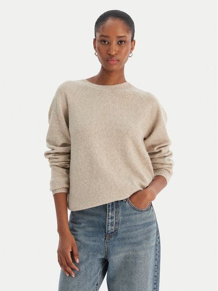 Vero Moda Sweter Doffy 10221006 Beżowy Regular Fit. Brązowe swetry damskie Vero Moda, xl, bez wzorów, z syntetyku, bez kołnierzyka, bez ramiączek, bez kaptura. Za 92.99 zł.