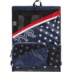 Worek na basen TYR Team Elite Mesh Backpack Red Navy. Czerwone plecaki damskie TYR, bez wzorów, z meshu. Za 178.95 zł.