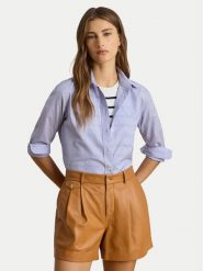 LAUREN RALPH LAUREN Koszula 200940254002 Błękitny Straight Fit. Niebieskie bluzki damskie Lauren Ralph Lauren, l, bez wzorów, z bawełny, bez kołnierzyka, bez ramiączek. Za 689.99 zł.