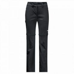Damskie wodoodporne spodnie zapinane na zamek Jack Wolfskin Overland Away. Szare spodnie sportowe damskie Jack Wolfskin, l, bez wzorów, trekkingowe. W wyprzedaży za 418.40 zł.