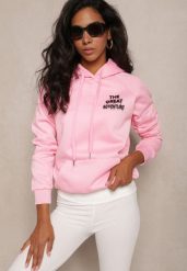 Różowa Wsuwana Bluza z Kapturem Sivame. Czerwone bluzy damskie Renee, xl, bez wzorów, z polaru, z kapturem. Za 44.99 zł.