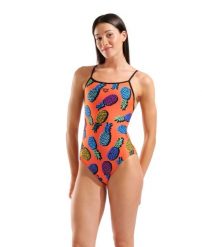 Strój kąpielowy damski Arena Pineapples Swimsuit Tie Back. Brązowe kostiumy jednoczęściowe damskie Arena, bez wzorów, z materiału, eleganckie, do pływania. Za 295.90 zł.