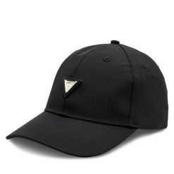 Czapka z daszkiem Guess. Czarne czapki i kapelusze damskie Guess, z aplikacjami. Za 89.99 zł.