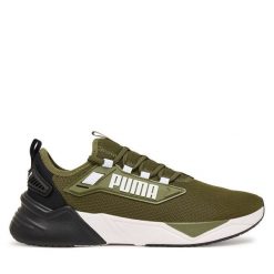 Buty do biegania Puma. Zielone buty sportowe męskie Puma, bez zapięcia, do biegania. Za 299.99 zł.