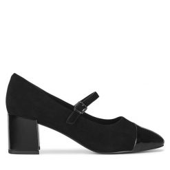 Czółenka Lasocki. Czarne czółenka damskie Lasocki, bez wzorów, bez obcasa, bez zapięcia. Za 239.99 zł.