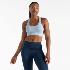 Stanik sportowy damski Don't Sweat It. Niebieskie obuwie sportowe damskie Dare 2b, bez wzorów, na fitness i siłownię. W wyprzedaży za 49.99 zł.