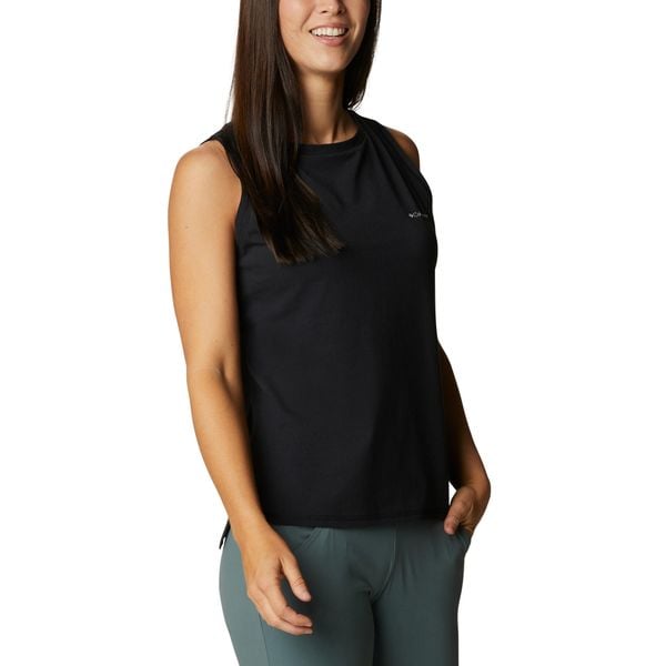 Koszulka trekkingowa damska Columbia Sun Trek Tank. Czarne t-shirty damskie Columbia, xs, bez wzorów, bez kołnierzyka. Za 59.99 zł.