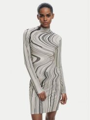 Desigual Sukienka codzienna Chiara 25WWVK35 Beżowy Slim Fit. Brązowe sukienki damskie Desigual, na co dzień, xl, bez wzorów, z wiskozy, bez kołnierzyka, bez ramiączek, proste. Za 389.99 zł.