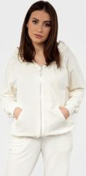 Dkaren Bluza DK-K-B4 ECRU BAWEŁNA (kolor ecru, rozmiar XL). Bluzy damskie DKaren, xl, bez wzorów, z bawełny, bez kaptura. Za 149.10 zł.