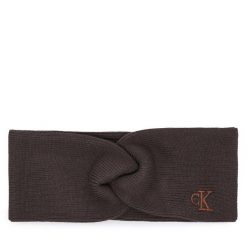 Opaska materiałowa Calvin Klein. Brązowe czapki i kapelusze damskie Calvin Klein, bez wzorów, z materiału. Za 129.99 zł.