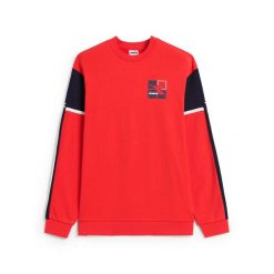 Bluza męska DIADORA SWEATSHIRT CREW WEAVE. Czerwone bluzy męskie Diadora, m, bez wzorów, bez kaptura. Za 99.99 zł.