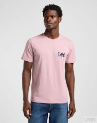 MESKA KOSZULKA LEE MEDIUM WOBBLY LEE TEE SOFT MAUVE 112364536. Fioletowe t-shirty męskie Lee, s, bez wzorów, bez kołnierzyka. Za 79.99 zł.