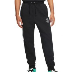 Spodnie sportowe męskie Nike Psg Jordan. Czarne spodnie sportowe męskie Nike, m, bez wzorów, z bawełny, do biegania. Za 296.80 zł.