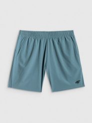 4F Spodenki treningowe szybkoschnące męskie - turkusowe L. Niebieskie szorty męskie 4f, l, bez wzorów, z dzianiny. Za 99.99 zł.