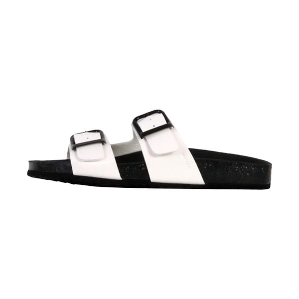 Sandały GEOX D BRIONIA R Biały. Białe sandały damskie Geox, bez wzorów, z syntetyku, bez obcasa, bez zapięcia. Za 233.99 zł.