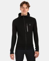 Stylowa i wygodna bawełniana bluza z kapturem Kilpi BALU-M. Czarne bluzy męskie Kilpi, m, bez wzorów, z bawełny, z kapturem. Za 215.49 zł.