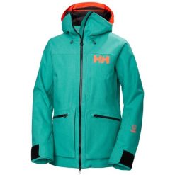 Damska kurtka turystyczna Helly Hansen Powderqueen 3.0. Zielone kurtki sportowe damskie Helly Hansen, na zimę, bez wzorów, bez kaptura, narciarskie. W wyprzedaży za 1,649.55 zł.