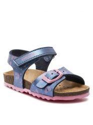 Geox Sandały B Sandal Chalki Girl B922RA 000NF CF48T M Granatowy. Niebieskie sandały dziewczęce Geox, ze skóry, bez zapięcia. Za 129.99 zł.
