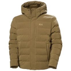 Kurtka z kapturem Helly Hansen Alby. Brązowe kurtki sportowe męskie Helly Hansen, bez wzorów, z puchu, trekkingowe. Za 1,145.00 zł.