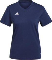 Adidas Koszulka damska adidas Entrada 22 granatowa HC0440 : Rozmiar - XL. T-shirty damskie Adidas, xl, bez wzorów, bez kołnierzyka. Za 76.95 zł.