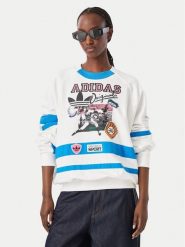 Adidas Bluza Archive Sweater Baseball KS9209 Biały Regular Fit. Białe bluzy damskie Adidas, xl, bez wzorów, z bawełny, bez kaptura. Za 799.99 zł.